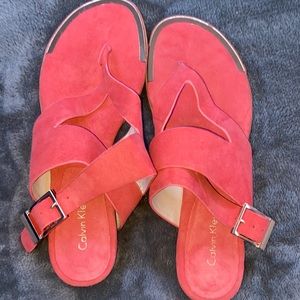 Calvin Klein coral sandals